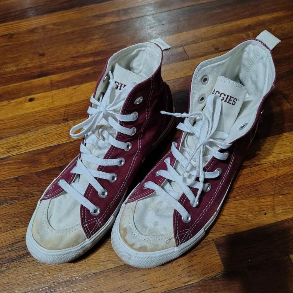Texas A&M converse style sneakers